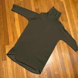 Olive Green Long Sleeve Dress H by Halston size S